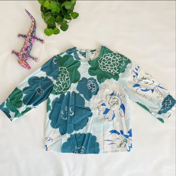 Hard to Find Adorable Marimekko Huomen Blouse S - Picture 1 of 7